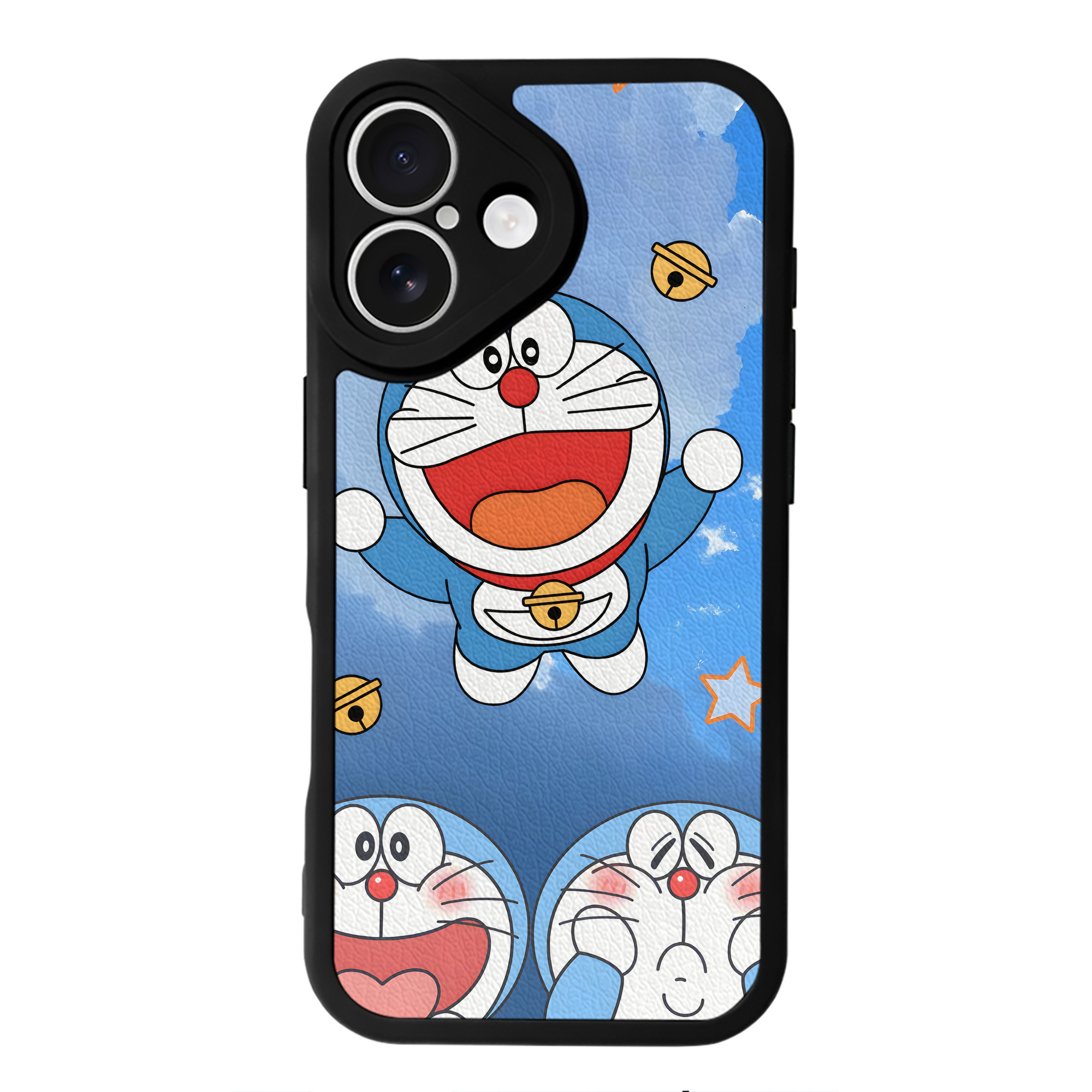 （画像用） ドラえもん Doraemon 【iPhone 16シリーズ対応】シリコンスマホケース（レザー調） 材質：シリコン